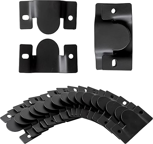 Gancio Connettore a Incastro per Divani, Mobili, Mensole, 20 Pezzi [10 Coppie di Ganci], Agganci in Metallo per Appendere Cornici Quadri e Specchi a Parete, Metallico, Colore Cromato, 96x50mm - Honorern