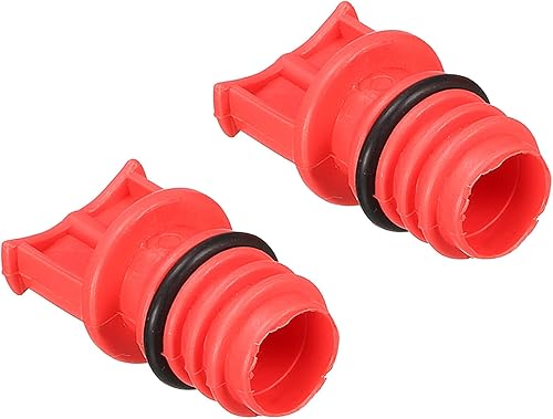 0,73' Olio Spina Connettore Aria Compressore x 2pz Maschio Filettatura Industriale Plastica Olio Cappuccio Tappo per Aria Compressore, [Rosso] - Honorern