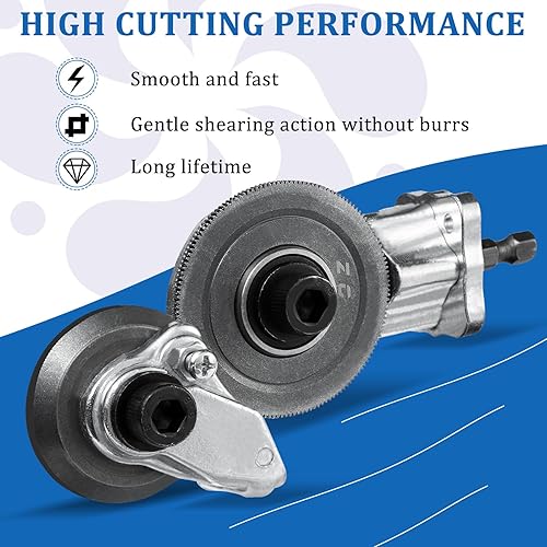 Roditrice per lamiera, taglierina per piastre per trapano elettrico, roditrice per metalli, cesoie elettriche per trapano elettrico, per il taglio di piastre metalliche (trapano non incluso) - Honorern