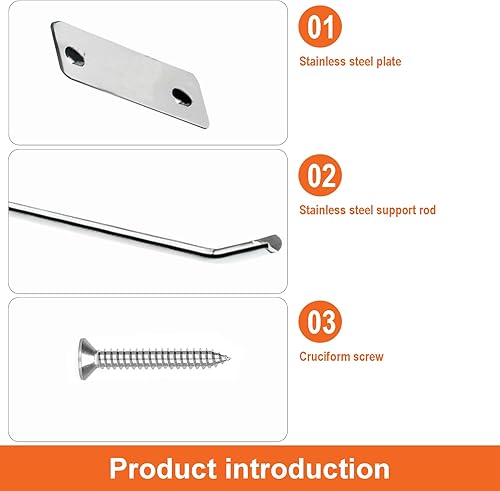 4PCS Set di Ganci di Supporto, Porta per Appendere, Supporto per Pneumatici, Rack per Conservazione Degli Attrezzi Completo di Viti In Metallo - Supporto Ideale Per Cerchioni (20cm) - Honorern