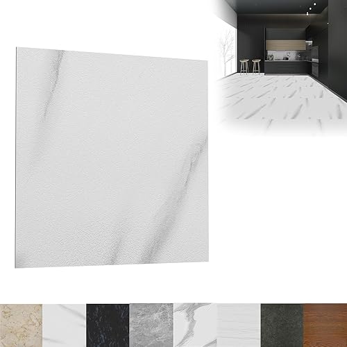 Rivestimento per pavimento in vinile in PVC, autoadesivo, 30 x 30 cm, 54 pezzi, piastrelle in vinile, 5,02 m², antiscivolo, per pavimento, resistente all'usura, impermeabile, per soggiorno, - Honorern