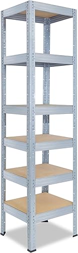 shelfplaza® 200x60x30cm PRO Scaffale metallo per carichi pesanti zincato con 6 ripiani con 166kg capacità di carico/Scaffali in metallo per garage come scaffali per ripostiglio o officina - Honorern