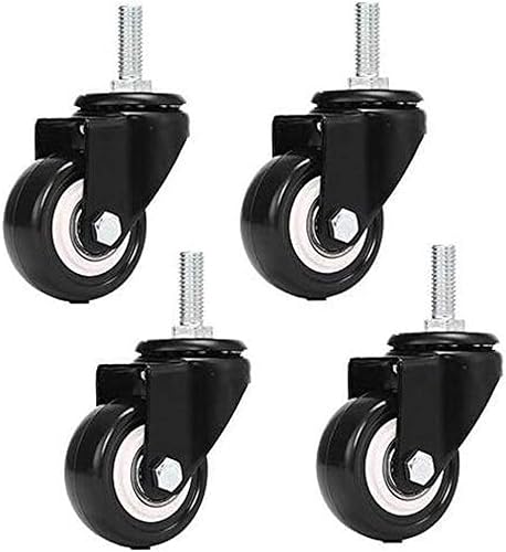 Ruote per Mobili con M8x25mm 4 Parti portanti 240kg PU Caster Rotante Sostituzione mobili Trolley Caster (Senza rotelle Freno) - Honorern
