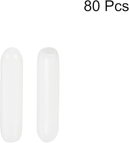 QUARKZMAN 80 Pezzi Tappi Terminali in Gomma Cappucci Terminali 10mm ID Protezioni per Filettatura Viti Copertura Cappuccio Terminale Rotondo in Vinile Bianco - Honorern