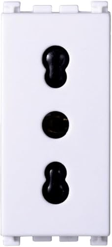 Serie Civile Frutti Prese Interruttori Deviatori, Compatibile Con Vimar Arke Bianco (1, Presa Bipasso) - Honorern