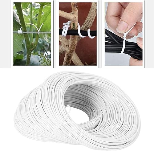 Fascetta in Filo di Ferro Zincato Fascetta in Filo di Ferro Zincato Bianco Galvanizzato Fatto a Mano Fascetta in Filo di Ferro Zincato Regolabile 0,55 Mm 100 Metri - Honorern