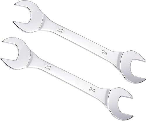 Chiave a Bocca Sottile Aperta, Metrica 22mm x 24mm, Chiave a Bocca Sottile a Doppia Estremità - (Applicazioni: per Dadi Sottili, Spazi Stretti), 2 Pezzi - Honorern