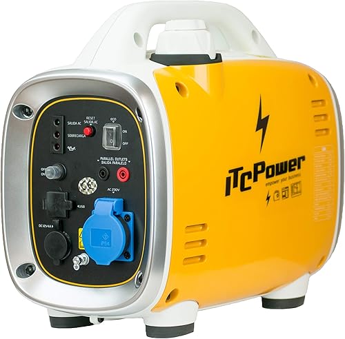 Itcpower IT-GG9I Generatore a Benzina Inverter, Giallo-Bianco - Honorern