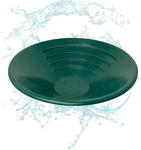 Gold Washing Pan – 26 cmGold Panning Pan | Manuale Gold Panning Tool | Struttura a scanalature poco profonde Gold Pan, vassoio oro bacino per migliorare la visibilità 'oro - Honorern