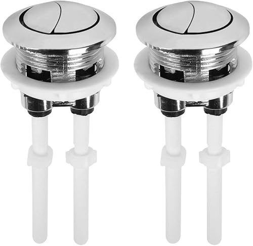 Pulsante per Serbatoio dell'Acqua da 38 mm, Universale, Doppio risciacquo, 2 Pezzi Standard per WC con Pulsante Pop-up Dual Flush Button, Serbatoio dell'Acqua, per sciacquone WC a Doppio risciacquo - Honorern