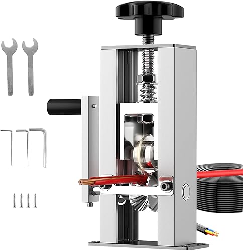 Spellacavi Elettrici per Cavo in Rame da 1 mm-25 mm, Pinza Spelafili Elettricista Alimentata a Manovella o Trapano, Spelacavi per Cablaggio, Riciclaggio e Smantellamento - Honorern