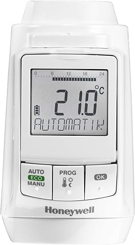 Honeywell Home, HR90WE, Cronotermostato settimanale elettronico da termosifone, Bianco - Honorern