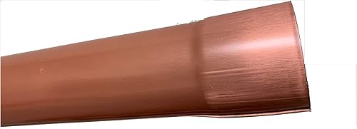 Pluviale Tubo Discendente per Grondaia in Alluminio o Lamiera Diametro 80 mm Vari Colori e Lunghezze (Alluminio/Rame, 2) - Honorern