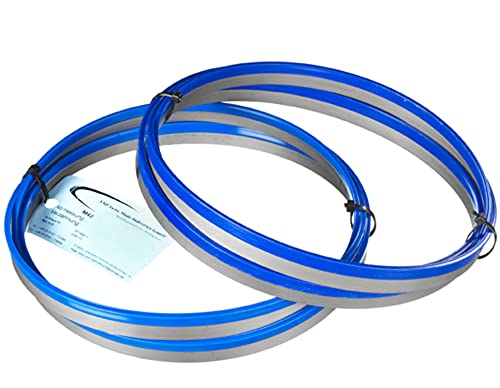 SMI SET di 2 lame per sega a nastro in metallo, bimetalliche M42, dimensioni 2450 x 27 x 0,90 mm, 8/12 dpp, adatte ad es. Carif, MEP, FMB, Thomas - Honorern