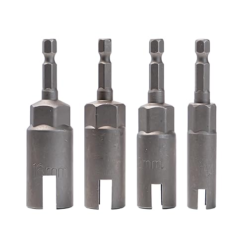 4 Pezzi Giraviti per Dado ad Aletta Set di Driver per Dadi ad Aletta Wing Nut Socket 1/4' Chiavi a Bussola Esagonali Acciaio Wng Nut Driver per Pannello Dadi Viti Occhio C Gancio Vite - Honorern