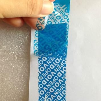 StickersLab - Nastro adesivo anti-manomissione colore blu antieffrazione 48mm (4,8cm) x 50 Metri) - Honorern