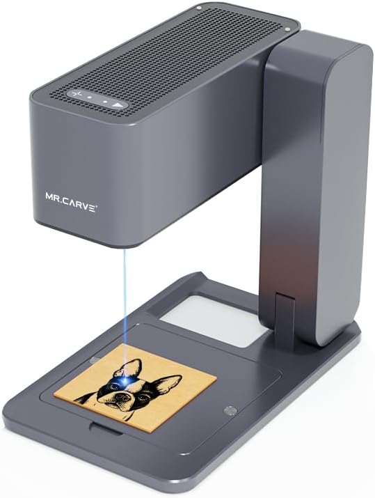 MR.CARVE C1 Autofocus Laser Incisione Machine Portatile per materiali non metallici, fai da te, area di lavoro 80 mm x 80 mm - Honorern