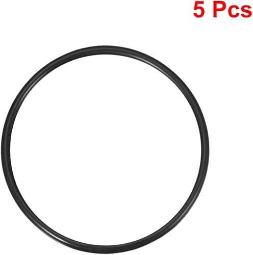 80mmx72mmx4mm Nitrile Gomma O-Ring, 5pz Metrico Meccanico Sigillatura Guarnizioni, Nero - Honorern