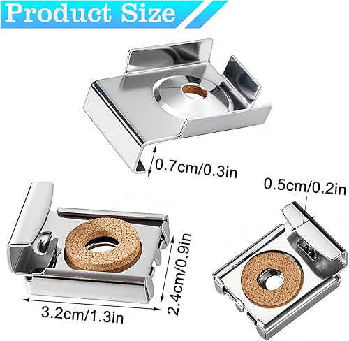 2 set (8 pezzi) di Supporto per Specchio da Parete, Ganci per Specchio a Muro, Clip Specchio per Appendere Oggetti Incorniciati, Immagini, Specchi - Honorern