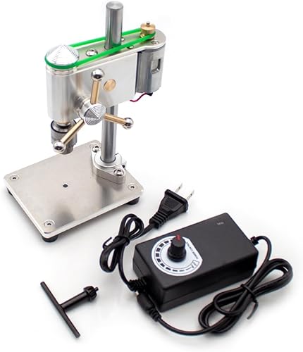 Micro Trapano da Banco CA 100-240V con Adattatore di Alimentazione a Velocità Regolabile Mini Trapano Strumento di Riparazione di Orologi di Precisione (0,3-4MM) - Honorern