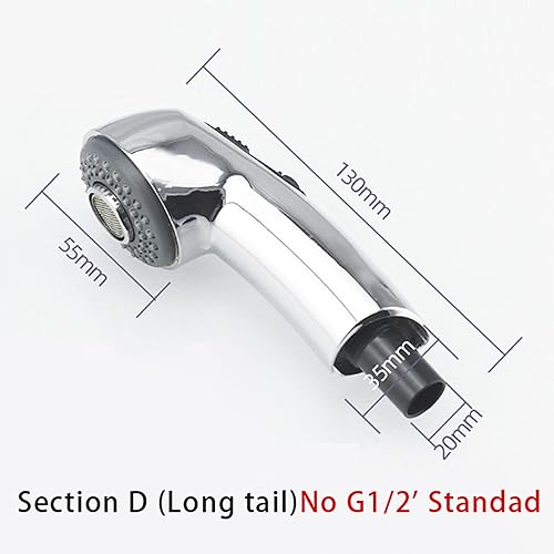 Rubinetto estraibile, con bacchetta a spruzzo, compatibile con parte 46312IE0 / 46298IE0, cromato (coda lunga) - Honorern