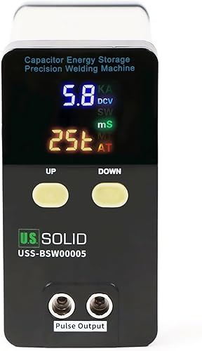 U.S. Solid USS-BSW05 - Saldatrice a punti a batteria 11,6 KW 2000 A, a condensatore a impulsi, mini saldatrice portatile a punti per 18650, batteria al litio 21700 - Honorern