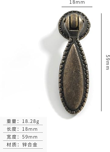 Pomelli Per Mobili Moderni 6 Pezzi Singolo Foro Bronzo Verde Porta Dell'Armadio Guardaroba Maniglia Retrò Pomello In Lega Di Zinco Pomello Per Porta Piatto Rotondo Verde Bronzo - Honorern