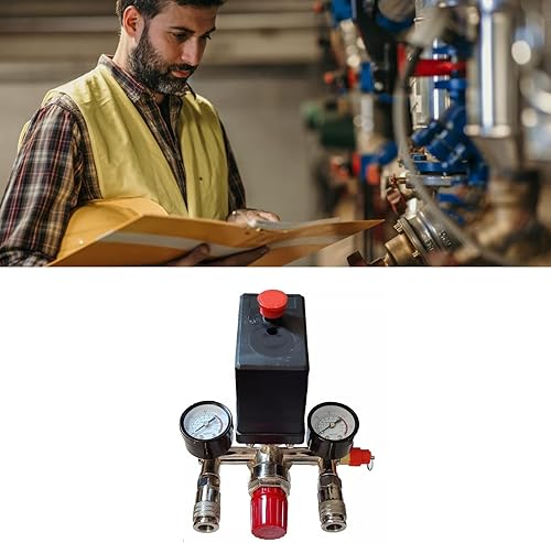Pressostato del Compressore d'Aria, con Gruppo Parti della Valvola di Controllo della Pressione della Pompa a Doppio Manometro 220 V 380 V - Honorern