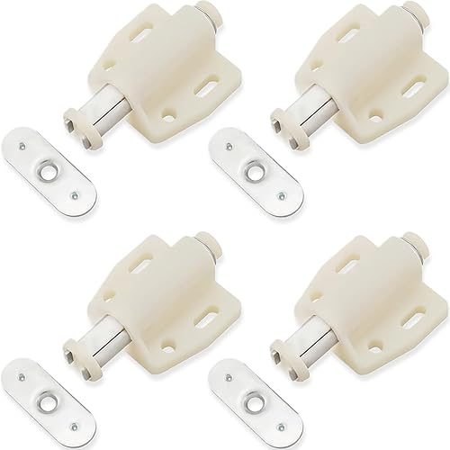 4 Chiusure Magnetica a Scatto per Ante Mobili - Ideali per Porte Pesanti, Armadi e Cassetti - Chiusure Magnete a Molla e a Spinta - Facili da Usare e Installare - Honorern