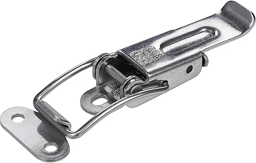 Gedotec, chiusura a leva in metallo con controparte, serratura per cassetta da avvitare, in acciaio brunito opaco, 2 pezzi - Honorern