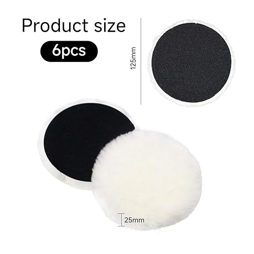 Confezione Da 6 Dischi Per Lucidatura Rotondi, Dischi Per Lucidatura Autoadesivi, Dischi Per Lucidatura Riutilizzabili, Accessori Per La Pulizia Dell'Auto, Accessori Per La Pulizia Dell'Auto - Honorern