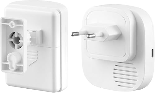 Kit Elettronico per Campanello Senza Fili, 1 Ricevitore Plug-in e 1 Rilevatore di Movimento PIR, 38 Melodie a 3 Livelli di Volume - Honorern