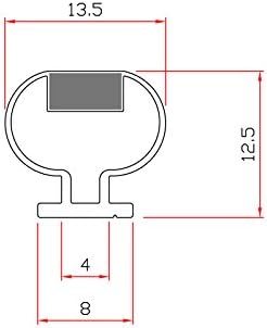 200cm EC-MAG-8-53 Guarnizione Magnetica Box Doccia in gomma (Bianco) - Honorern