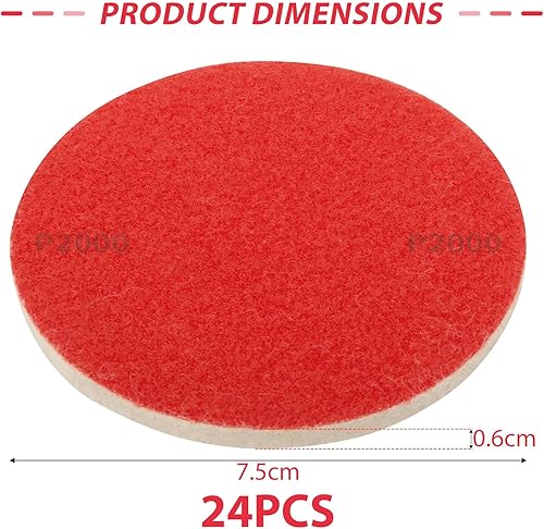 Set di 24 Spugne Abrasive Blocchi Abrasivi 180-3000 Granulometria lavabili e riutilizzabili spugna abrasiva a umido Per Lucidare Legno Plastica Metallo|Rotondo - Honorern