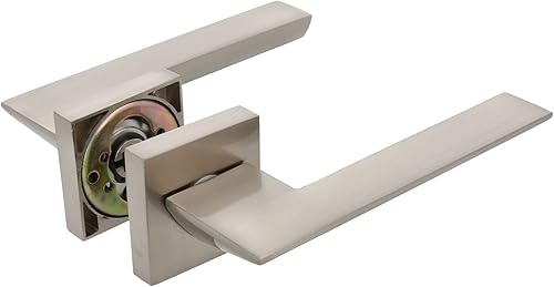 Amig - Set di maniglie per porte | Mod. ZAHORA | 52 x 146 mm | Con bocallave | Design elegante e semplice | Impugnatura ergonomica | Alluminio satinato - Honorern