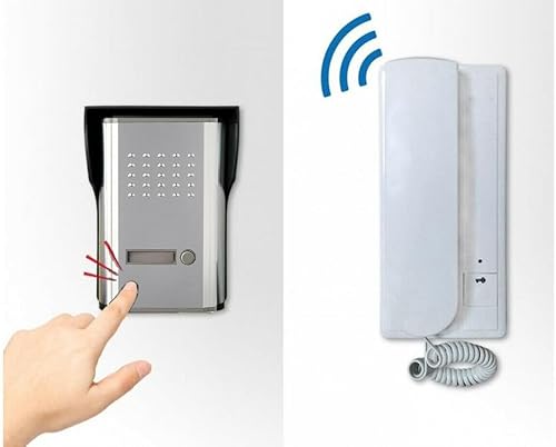 Kit citofono bianco monofamiliare 1 cornetta apricancello esterno 2fili rl-3208a - Honorern