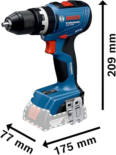 Bosch Professional 18V System Trapano-avvitatore a batteria GSB 18V-65 (incl. 2x GBA 2.0Ah, caricabatteria GAL 18V-40, 1 set avvitatori CA, L-Case) - Honorern