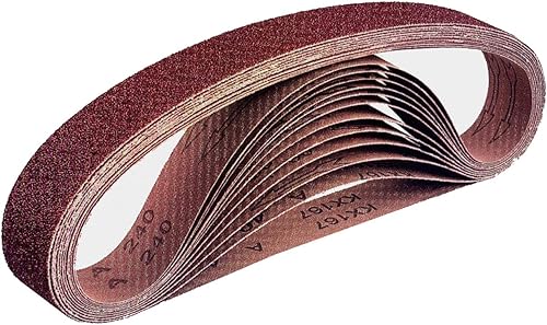 Nastro abrasivo in tessuto, 96 pezzi, 13 x 457 mm, 16 x grana 40/60/80/120/180/240, per lima Powerline Black&Decker®, carta vetrata, set di nastri abrasivi - Honorern