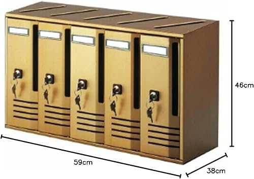 Cassetta postale serie 'cubo' c5 - cm 52 x 17,5 x h 30 bronzo - Honorern