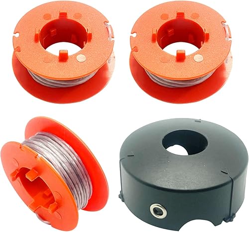Bobina di filo per decespugliatore, diametro 1,6 mm, 8 m, per Bosch ART 23 26 30 Combitrim EASYTRIM, bobina di ricambio per decespugliatore con copertura F016L71088 (5 bobine + 1 copertura) - Honorern