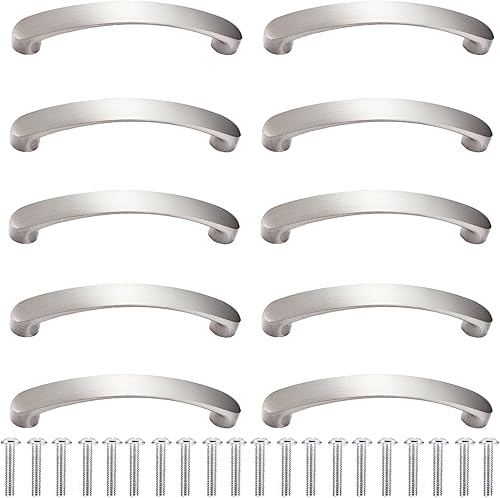 10 Pezzi Maniglie Per Mobili Argento Con 20 Viti, Maniglia Per Cassetto, Distanza Tra i Fori 96 Mm Maniglie Per Cucina Moderne In Lega Di Alluminio, Ideali Per Cucina, Camera Da Letto, Soggiorno - Honorern