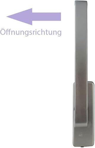 GU 34225 - Maniglia per porta scorrevole, conduttore EV1, argento sinistro, K-12920-00-L-1, con chiave di regolazione OTT (30152) - Honorern