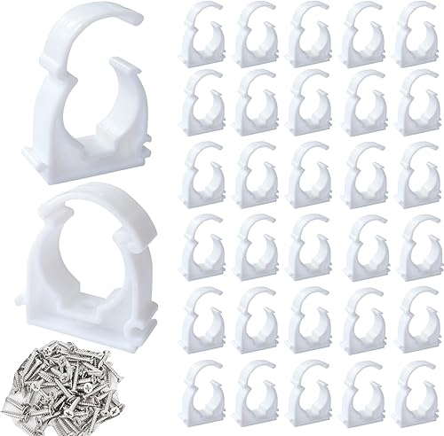 Morsetto per Tubi M32 Morsetto Tubo 24Pcs Tubazioni Fissaggio Clip Fissa Tubo PVC Fibbia del Tubo Dell'acqua Riparata Adatto per Tubi Dell'acqua per Riparare Tubi Domestici (M32) - Honorern