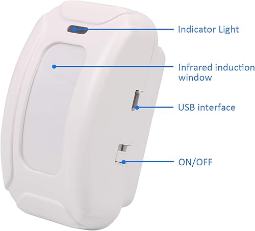 Sensore Di Movimento A, Funziona Con Ricevitore Di Campanello Senza Fili - Honorern