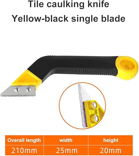 Strumento per Rimozione Delle Fughe, Raschietto per Piastrelle, Strumento Di Rimozione Della Malta, Pulizia Fughe Pavimento Strumenti, Con 2 Lame Di Ricambio, per Pulizia Piastrelle Cucina Bagno - Honorern