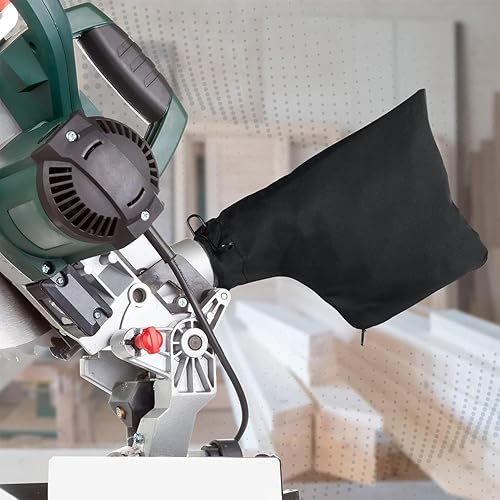 Da Taglio Angolato Raccolta Polvere | Sacchetto Aspirazione Levigatrice,Copertura Regolabile Universale per Collegamento a Smerigliatrice, Taglierina e Levigatrice Angolare Nero - Honorern