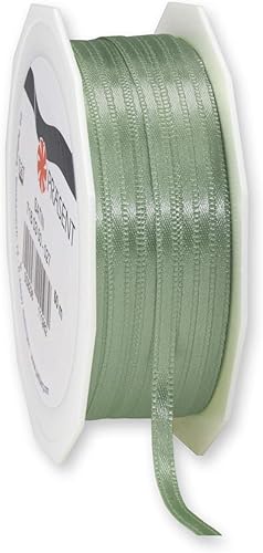 C.E. PATTBERG Nastro raso colore verde antico, nastro di raso per impacchettare regali, lungh. 50 m, largh. 3 mm, nastro per pacchi regalo, per decorare e bricolage, per varie occasioni - Honorern