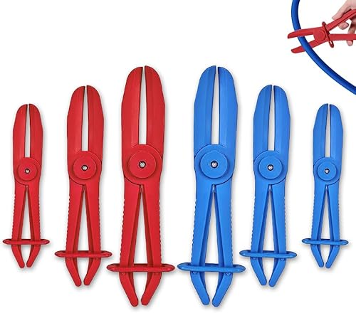 Pinze Stringitubo, 6 Pezzi Pinze per Fascette Stringitubo Pinza Set Fascetta Tubo Flessibile Morsetto per scollegare Tubi di Raffreddamento,Freni e Tubi Carburante-155mm 185mm 255mm - Honorern