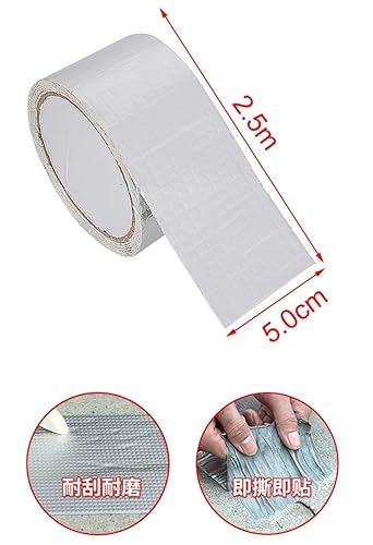 A2ZWORLD Nastro Butilico Sigillante Impermabile, Lunga 250cm, Larghezza Disponibile 50mm 75mm e 100mm, per Riparazioni Tubi Acqua, Tetto, Parasole, Pavimento, Cucina, Grondaie (50mm X 250cm) - Honorern