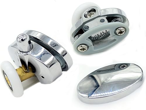 4 x singolo cromato doccia rulli/Runners/ruote sostitutive (23MM) - Honorern